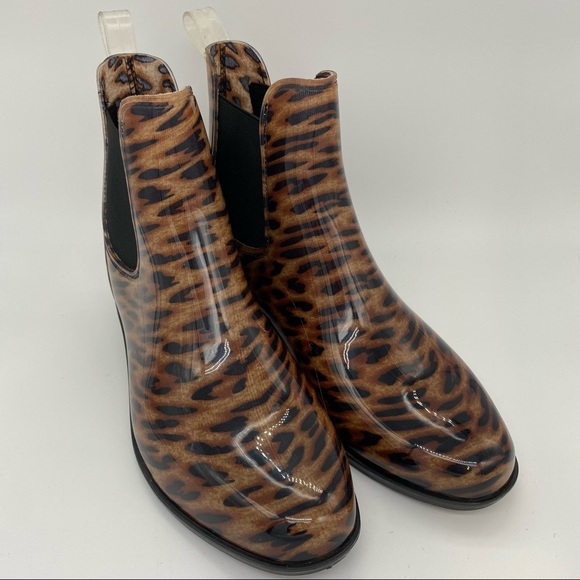 Women's SO Lizard Rain Boots - Leopard - 7 - Picture 2 of 7
